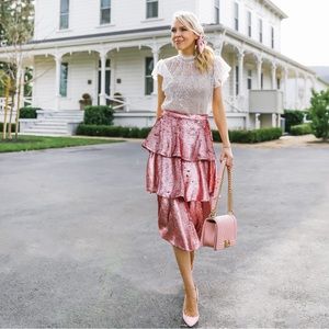 GORGEOUS pink sequin skirt by Rachel Parcell